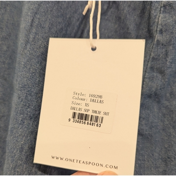 NWT Anthropologie X One Super Trackie Denim Shorts Size XS - Picture 6 of 12